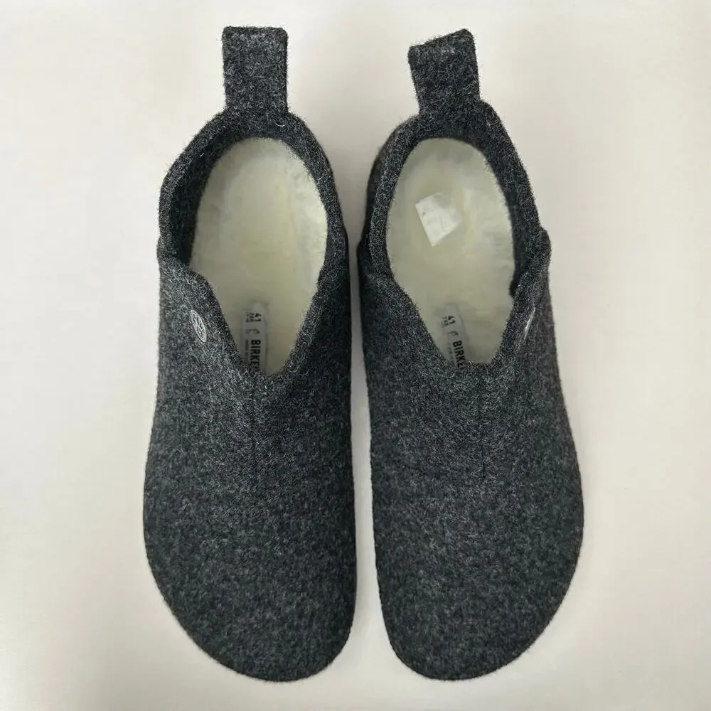 Birkenstock Unisex Andermatt Anthracite Wool Felt Slipper Boots Size 41 R L10 M8